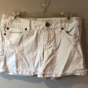 White Denim Express Shorts